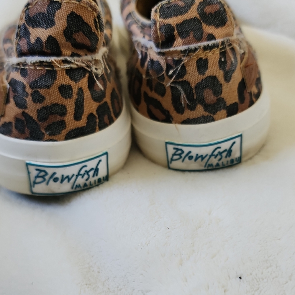 Blowfish Leopard Print Slip-On Sneakers - Brown & Black - Picture 3 of 7
